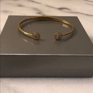 Nadri cubic zirconia hinged cuff bracelet